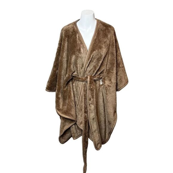 Torrid NWT camel cozy Sherpa belted ruana one size - Picture 4 of 15